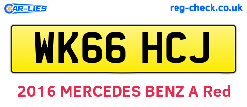 WK66HCJ are the vehicle registration plates.