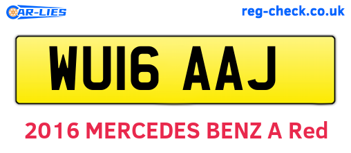 WU16AAJ are the vehicle registration plates.