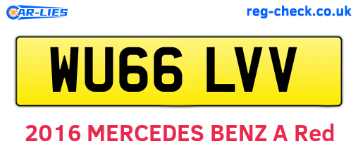 WU66LVV are the vehicle registration plates.