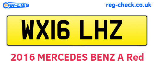 WX16LHZ are the vehicle registration plates.