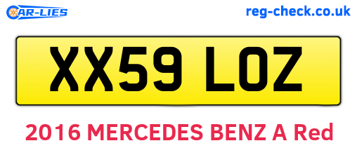 XX59LOZ are the vehicle registration plates.