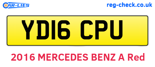 YD16CPU are the vehicle registration plates.