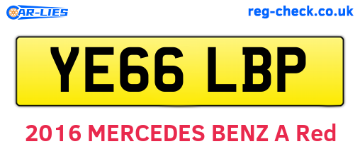 YE66LBP are the vehicle registration plates.
