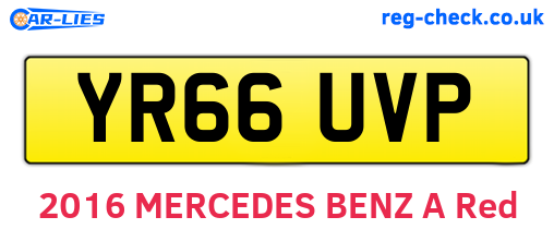 YR66UVP are the vehicle registration plates.