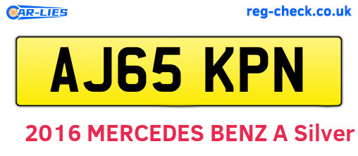 AJ65KPN are the vehicle registration plates.