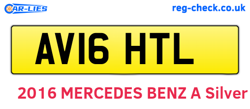AV16HTL are the vehicle registration plates.