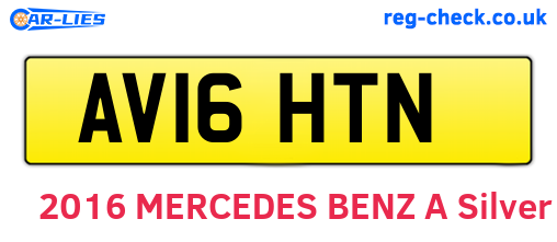 AV16HTN are the vehicle registration plates.