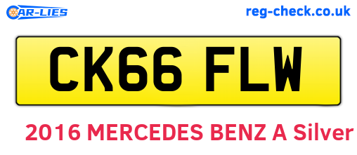CK66FLW are the vehicle registration plates.