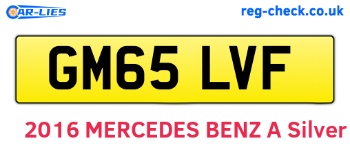 GM65LVF are the vehicle registration plates.