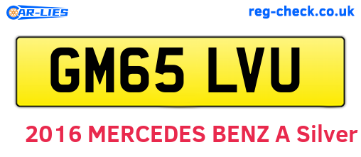 GM65LVU are the vehicle registration plates.