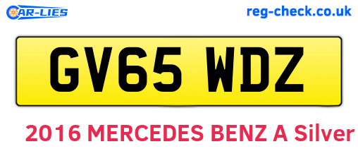 GV65WDZ are the vehicle registration plates.