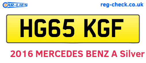 HG65KGF are the vehicle registration plates.