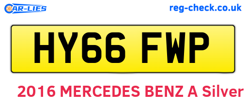 HY66FWP are the vehicle registration plates.