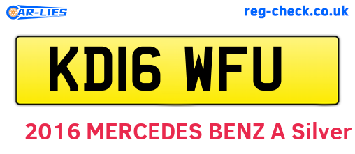 KD16WFU are the vehicle registration plates.