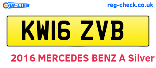 KW16ZVB are the vehicle registration plates.