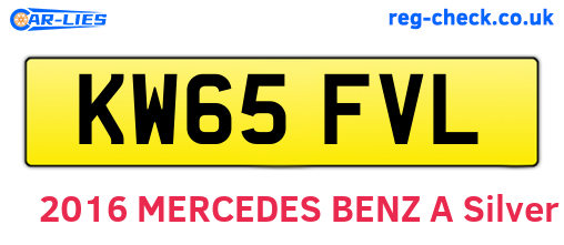 KW65FVL are the vehicle registration plates.