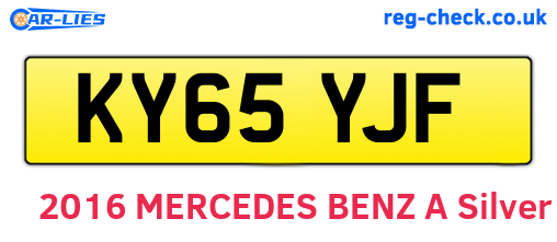 KY65YJF are the vehicle registration plates.