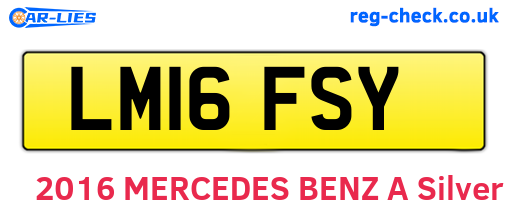 LM16FSY are the vehicle registration plates.