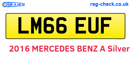 LM66EUF are the vehicle registration plates.