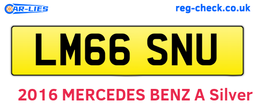 LM66SNU are the vehicle registration plates.