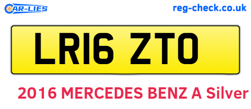 LR16ZTO are the vehicle registration plates.