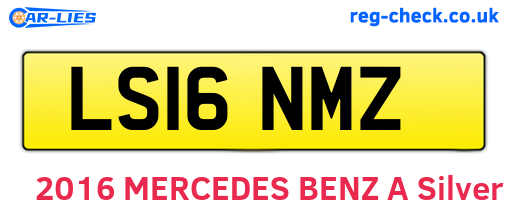 LS16NMZ are the vehicle registration plates.