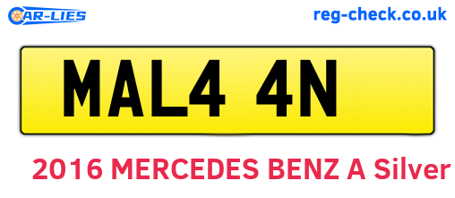 MAL44N are the vehicle registration plates.