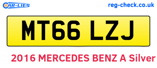MT66LZJ are the vehicle registration plates.