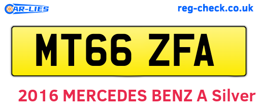 MT66ZFA are the vehicle registration plates.