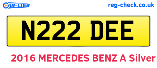N222DEE are the vehicle registration plates.