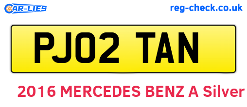 PJ02TAN are the vehicle registration plates.