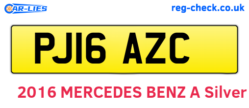 PJ16AZC are the vehicle registration plates.