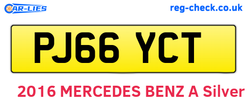 PJ66YCT are the vehicle registration plates.