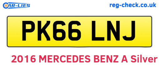 PK66LNJ are the vehicle registration plates.