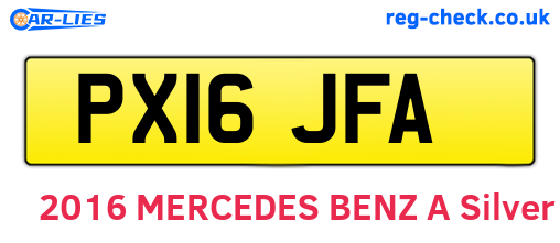 PX16JFA are the vehicle registration plates.