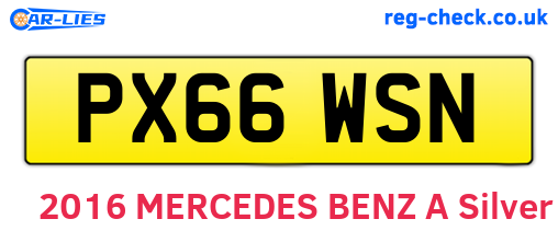PX66WSN are the vehicle registration plates.