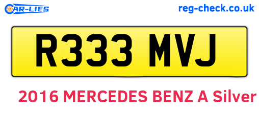 R333MVJ are the vehicle registration plates.
