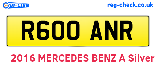 R600ANR are the vehicle registration plates.