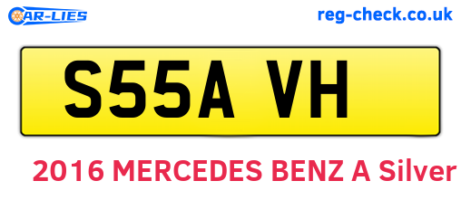 S55AVH are the vehicle registration plates.