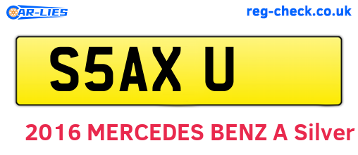 S5AXU are the vehicle registration plates.