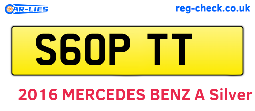 S60PTT are the vehicle registration plates.