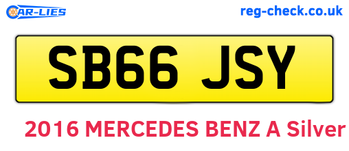 SB66JSY are the vehicle registration plates.