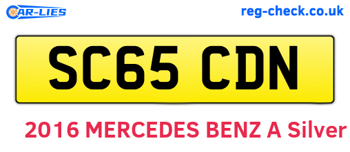 SC65CDN are the vehicle registration plates.