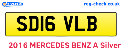 SD16VLB are the vehicle registration plates.