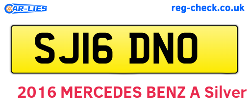 SJ16DNO are the vehicle registration plates.
