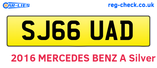 SJ66UAD are the vehicle registration plates.