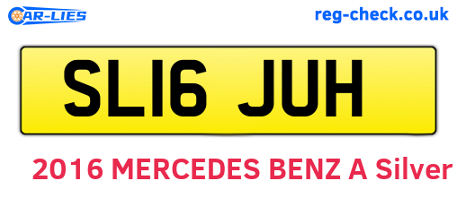 SL16JUH are the vehicle registration plates.