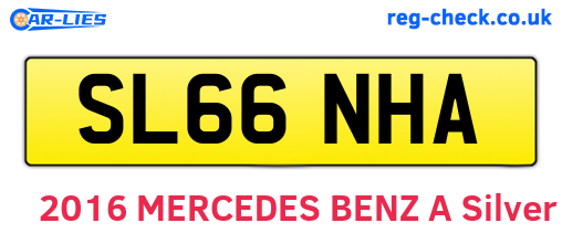 SL66NHA are the vehicle registration plates.
