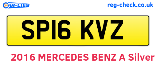 SP16KVZ are the vehicle registration plates.