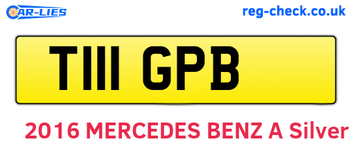 T111GPB are the vehicle registration plates.